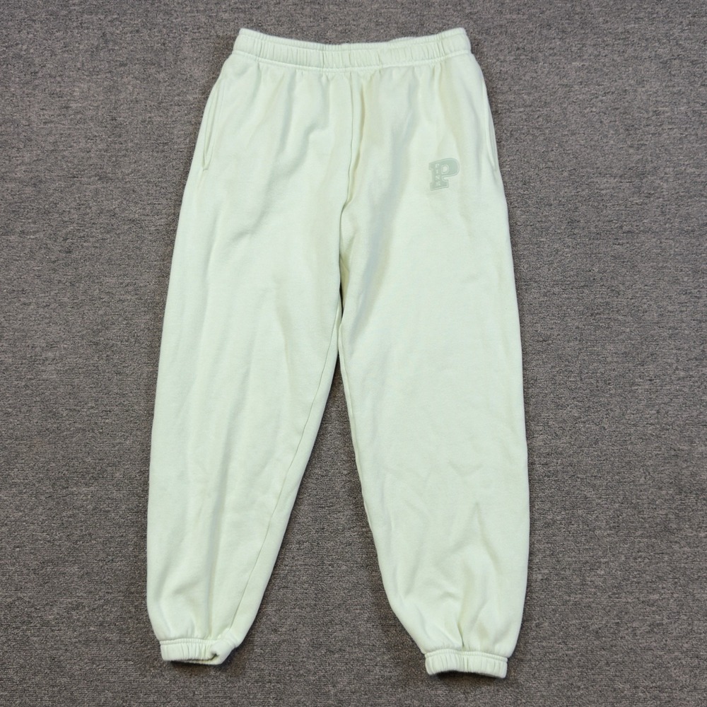 PINK Victoria's Secret Women's Seafoam Fleece Sweatpants Drawstring Size Large